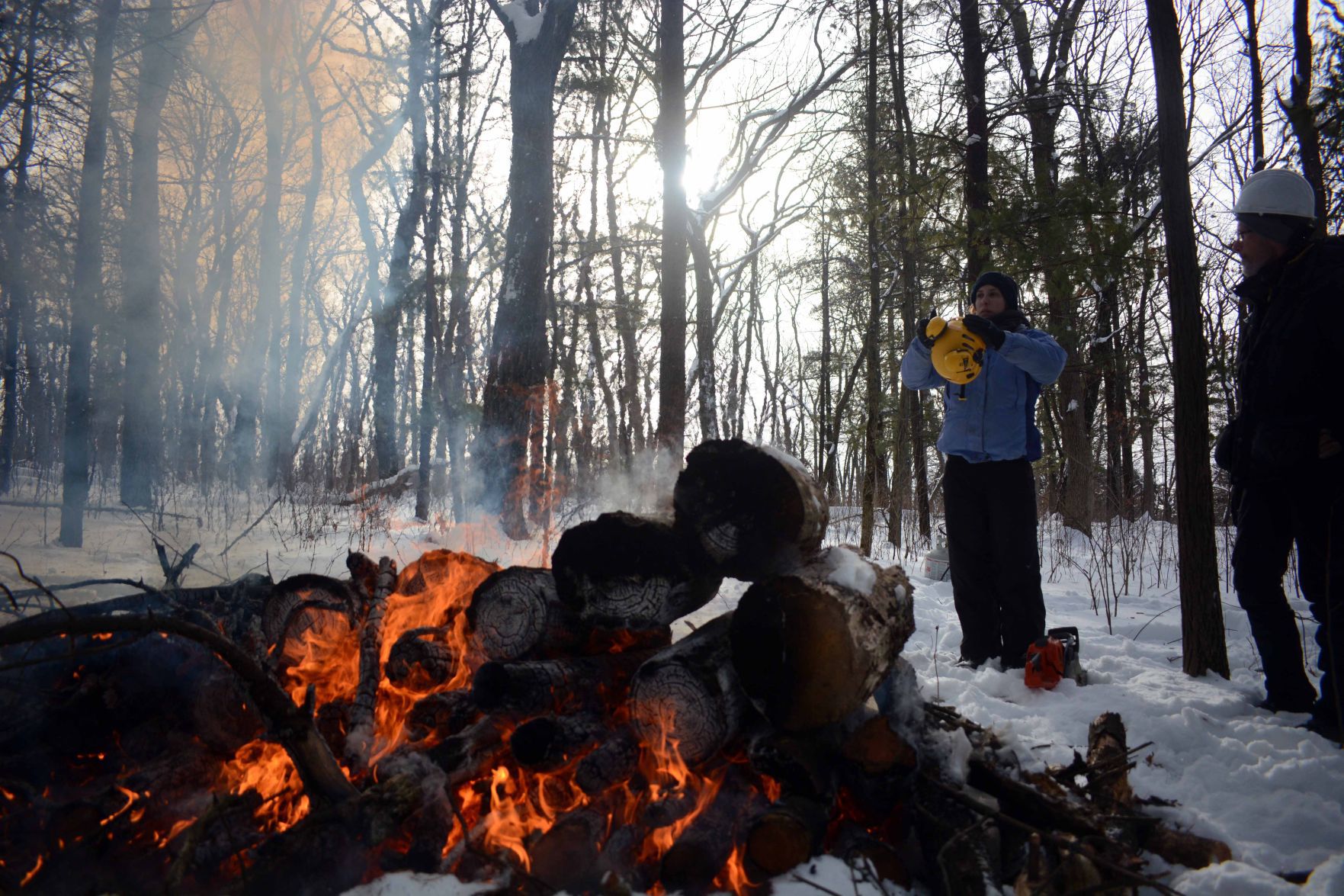 Devil's Lake east bluff stewardship work